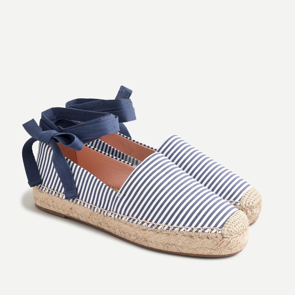 J.Crew Canvas Espadrille Flats in Stripe